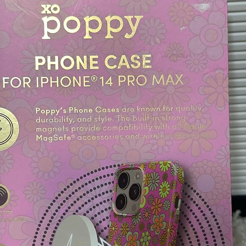XO POPPY Floral 14 Pro max iPhone case